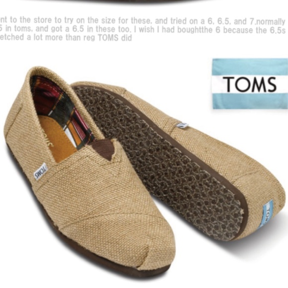 toms womens burlap classic slip ons